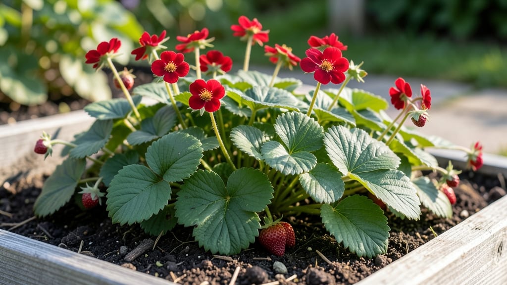 Red Flowered Strawberry Shrub: Fragrant Garden Elixir for Cocktails and Desserts
